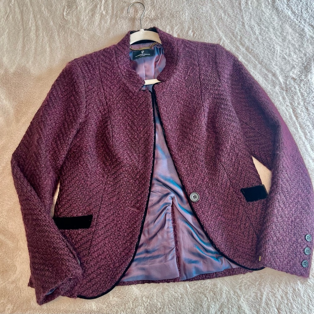 Purple Tweed Katherine Hooker Blazer